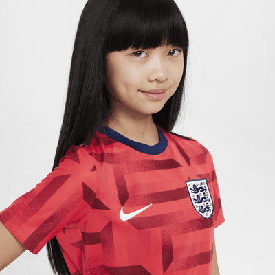 England Academy Pro Nike Dri-FIT kurzärmeliges Pre-Match-Fußballoberteil für ältere Kinder