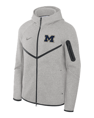 Мужская куртка Michigan Tech Fleece Windrunner Jordan Brand College Full-Zip Hooded для бега