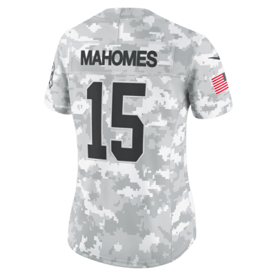 Jersey Nike Dri-FIT de la NFL Limited para mujer Patrick Mahomes Kansas City Chiefs Salute to Service