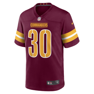 Jersey de fútbol americano Nike de la NFL Game para hombre Austin Ekeler Washington Commanders