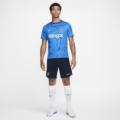 Chelsea FC Academy Pro Nike Dri-FIT Pre-Match Kurzarm-Fußballoberteil (Herren)