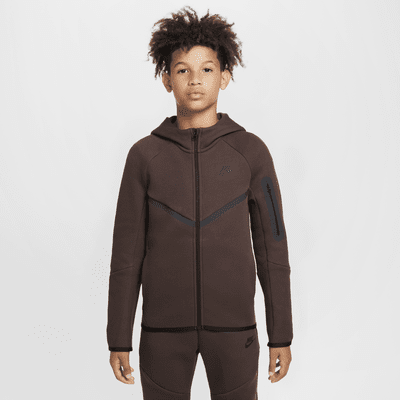 Sudadera con gorro con cierre completo para niños grandes Nike Sportswear Tech Fleece