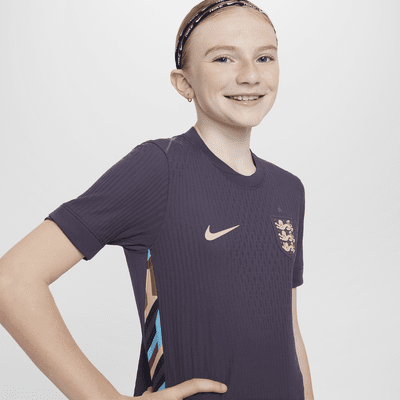 England 2024/25 Match (herrelaget, bortedrakt) Nike Dri-FIT ADV autentisk fotballdrakt til store barn