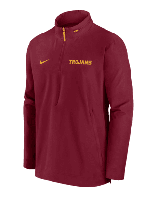 Мужская куртка USC Trojans Sideline Coach Nike College 1/2-Zip Hooded