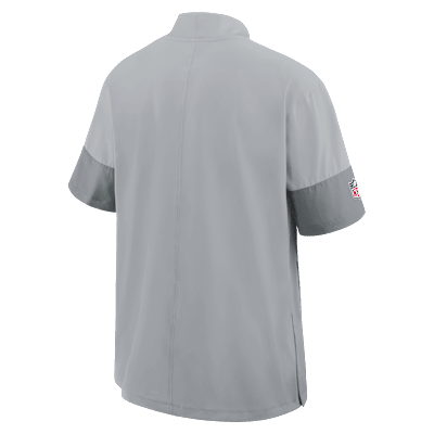 Detroit Lions Sideline Coach Men's Nike NFL 1/2-Zip Short-Sleeve Jacket