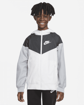 Подростковая куртка Nike Sportswear Windrunner Big Kids' (Boys') Loose Hip-Length Hooded для бега