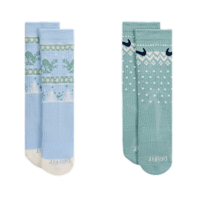 Calcetas Dri-FIT Fairisle para niños talla pequeña (2 pares) Nike