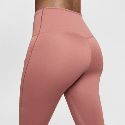 Leggings de tiro alto de 7/8 de sujeción firme con bolsillos para mujer Nike Go