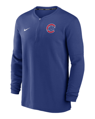 Мужские  Chicago Cubs Authentic Collection Game Time Nike Dri-FIT MLB 1/2-Zip Long-Sleeve Top