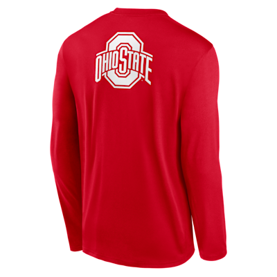 Ohio State Primetime Legend 2-Hit Men's Nike Dri-FIT College Long-Sleeve T-Shirt