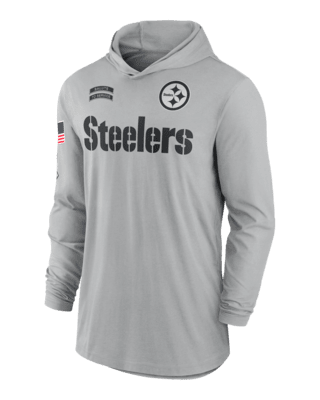 Мужские  Pittsburgh Steelers Salute to Service Edge Mascot Lockup Men’s Nike Dri-FIT NFL Long-Sleeve Hooded Top