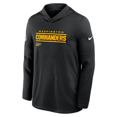 Washington Commanders Pure Fury Sideline Men's Nike Dri-FIT NFL Long-Sleeve Hooded Top