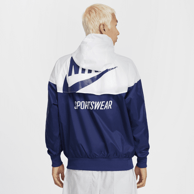 เสื้อแจ็คเก็ตมีซับในผู้ชายแบบทอ Nike Windrunner