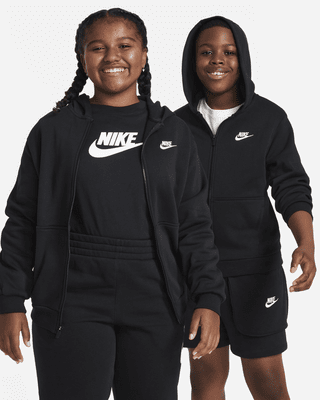 Nike Sportswear Club Fleece Big Kids' Full-Zip Hoodie (Extended Size ...