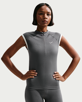 Женские тайтсы Nike Sportswear Tight Sleeveless 1/4-Zip Top