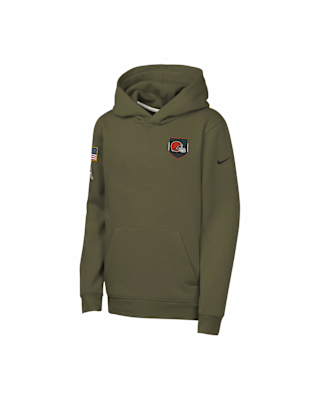 Детское худи Nike Club Fleece NFL Cleveland Browns Big Kids' "Salute to Service" Pullover Hoodie