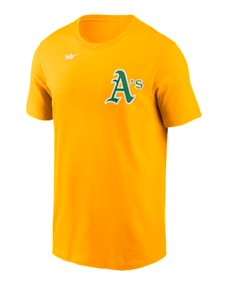 Мужская футболка Athletics Cooperstown Wordmark Nike MLB