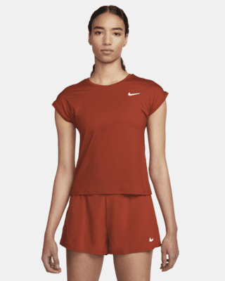 nike women's court dry short sleeve tennis top