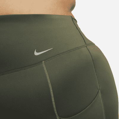 Leggings con bolsillos de 7/8 de tiro alto de sujeción firme para mujer (talla grande) Nike Go