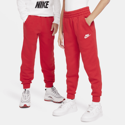 Red Nike Sportswear Club Fleece Joggers