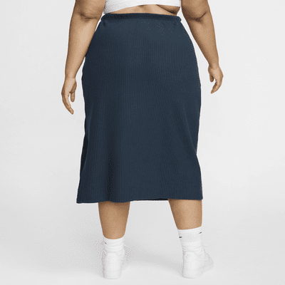 Nike Sportswear Chill Rib Women's Slim Midi Skirt (Plus Size)