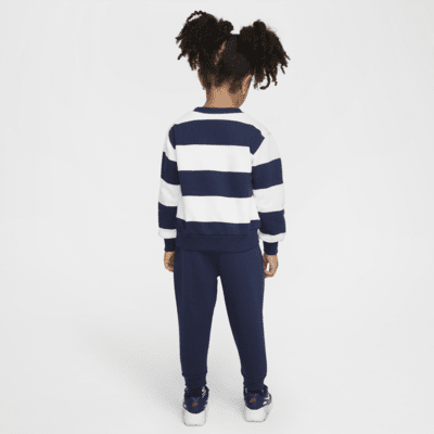 Nike Sportswear Club Toddler 2-Piece Rugby Stripe Crew Set