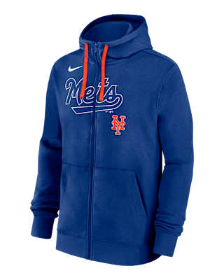 Мужское худи New York Mets Knockout Script Nike MLB Full-Zip Hoodie