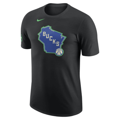 Milwaukee Bucks City Edition Men's Nike NBA T-Shirt. Nike PT