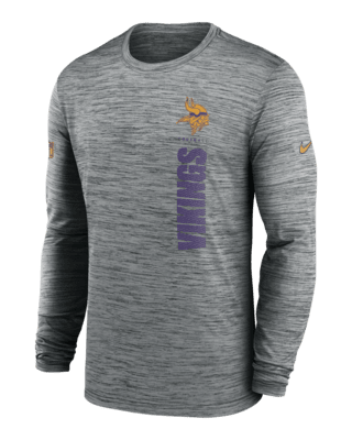 Мужская футболка Minnesota Vikings Sideline Velocity Nike Dri-FIT NFL Long-Sleeve