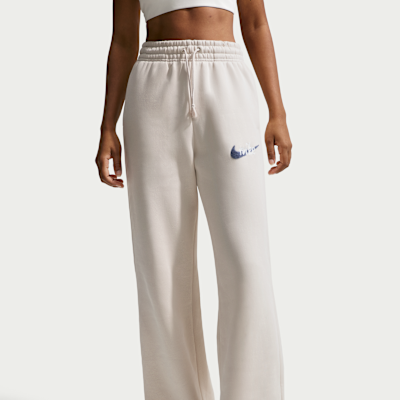 Nike Sportswear Phoenix Fleece Women's High-Waisted Wide-Leg Logo Trousers