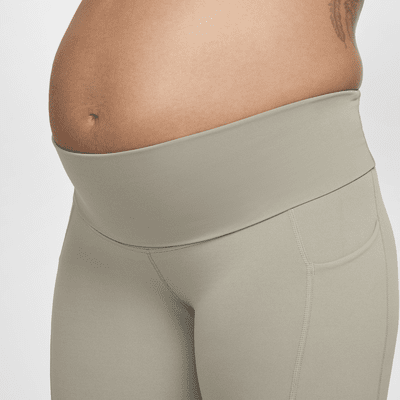 Leggings de maternidad de tiro alto de 7/8 de baja sujeción con bolsillos para mujer Nike Zenvy (M)