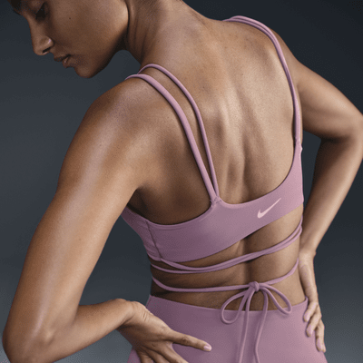 Nike Zenvy Strappy Wrap gepolsterter Sport-BH mit leichtem Halt