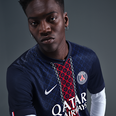 パリ サンジェルマン (PSG) 2025/26 スタジアム ホーム メンズ ナイキ Dri-FIT サッカー レプリカ ユニフォーム