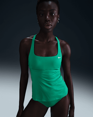 Женские  Nike Swim Essential Square-Neck Tankini Top