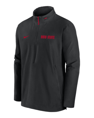 Мужская куртка Ohio State Buckeyes Sideline Coach Nike College 1/2-Zip Hooded