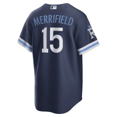 Nike / Youth Kansas City Royals Whit Merrifield #15 Blue T-Shirt