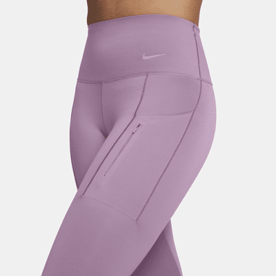 Leggings de tiro alto de 7/8 de sujeción firme con bolsillos para mujer Nike Go