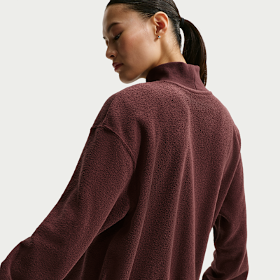 나이키 스포츠웨어 피닉스 플러시 여성 코지 플리스 오버사이즈 모크넥 탑