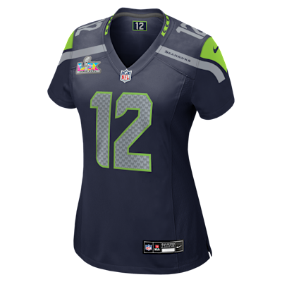 12s Seattle Seahawks Super Bowl LX Women's Nike NFL Game Jersey