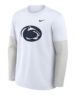 Мужская футболка Penn State Sideline Coach Nike Therma-FIT College Long-Sleeve