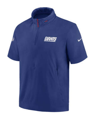 Мужская куртка New York Giants Sideline Coach Nike NFL 1/2-Zip Short-Sleeve Hooded