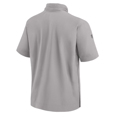 Miami Dolphins Sideline Coach Men's Nike Nfl 1 2-zip Short-sleeve 