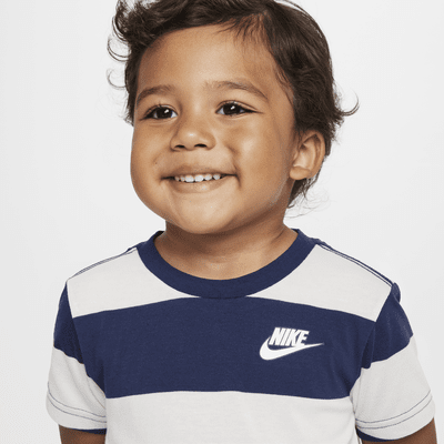 Playera de rugby a rayas para niño pequeño Nike