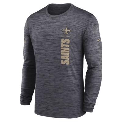 New Orleans Saints Sideline Velocity Men's Nike Dri-FIT NFL Long-Sleeve T-Shirt