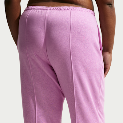Pants de French Terry de tiro medio con dobladillo abierto para mujer (talla grande) Nike Sportswear Chill Terry