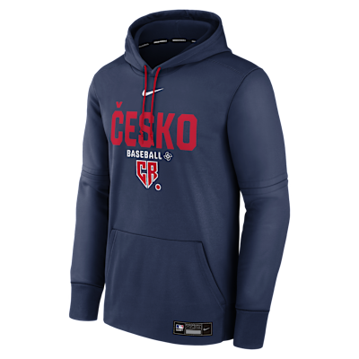 Czech Republic National Baseball Team 2026 World Baseball Classic Authentic Collection Men's Nike Therma Pullover Hoodie