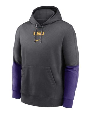 Мужское худи LSU Tigers Sideline Team Issue Club Nike College Pullover Hoodie