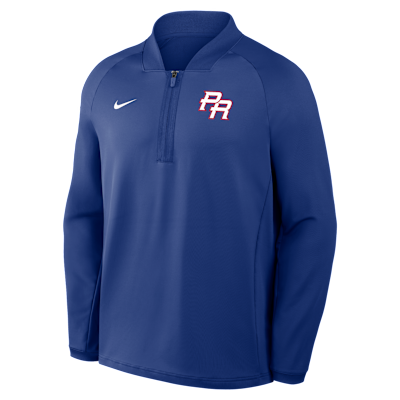 Puerto Rico National Baseball Team 2026 World Baseball Classic Men's Nike Dri-FIT 1/2-Zip Long-Sleeve Top