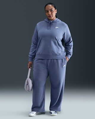 Женские  Nike Sportswear Club Fleece Mid-Rise Wide-Leg Sweatpants (Plus Size)
