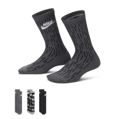 Nike Camo Dri-FIT Crew Socks (3 Pairs) Little Kids' Socks